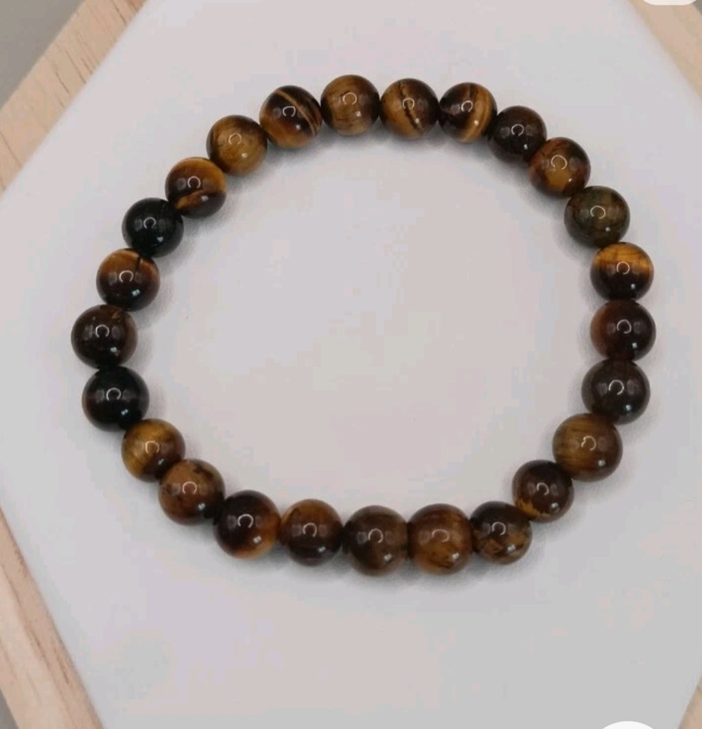 Bracelet En Pierre Naturelle Oeil de tigre 8 mm My Store
