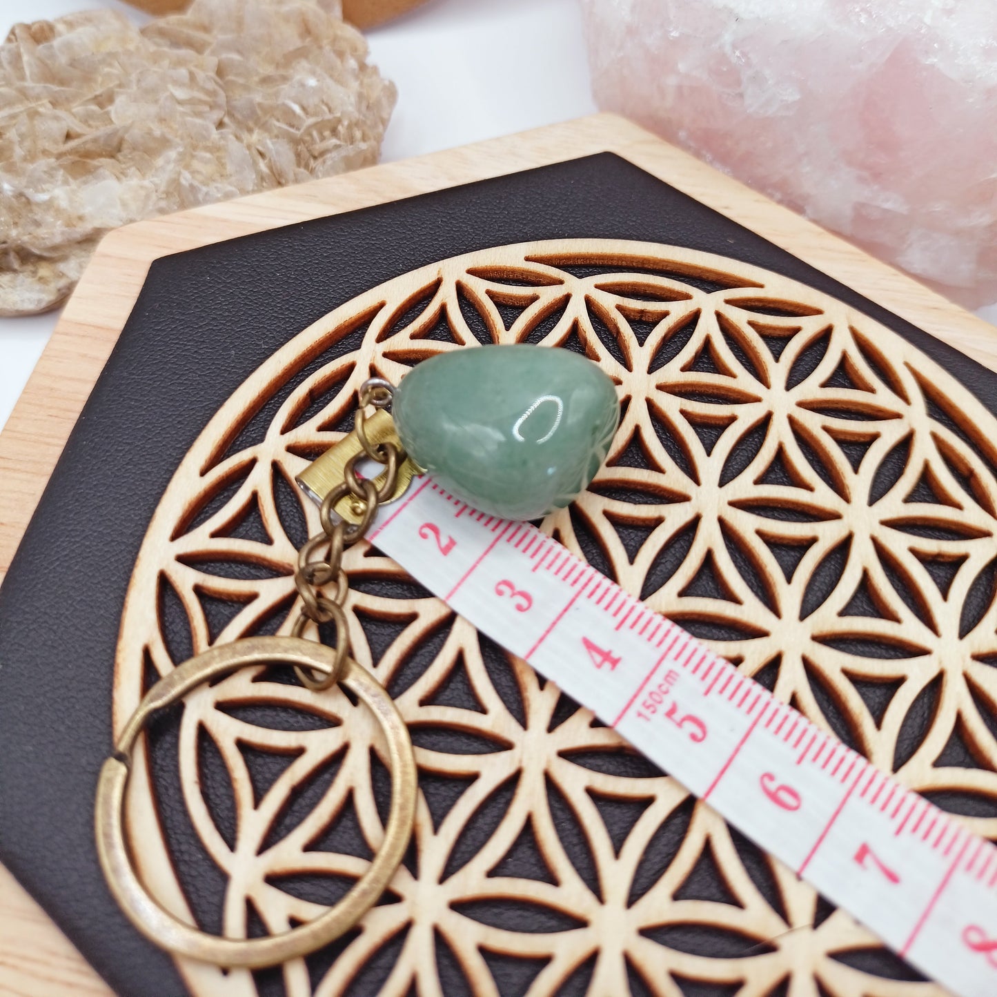 Porte Clés, Aventurine Pierre Polie