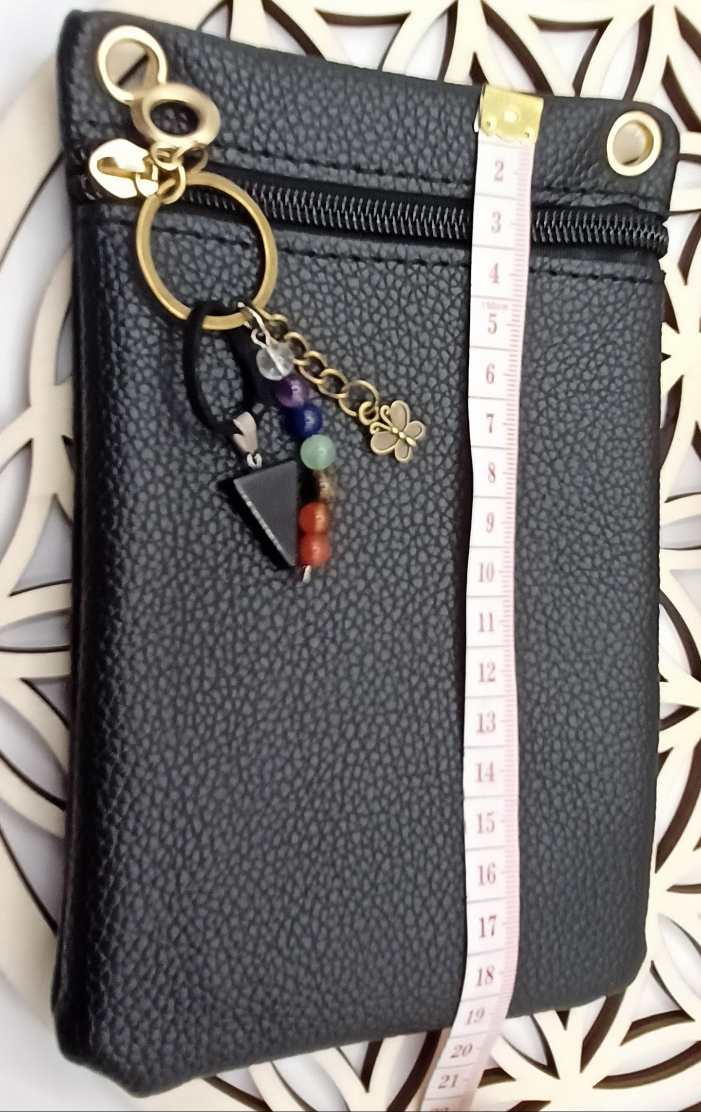 Mini Sac à Bandoulière Simili-Cuir_ Pierre Obsidienne Les Gemmes de l'Ursuya
