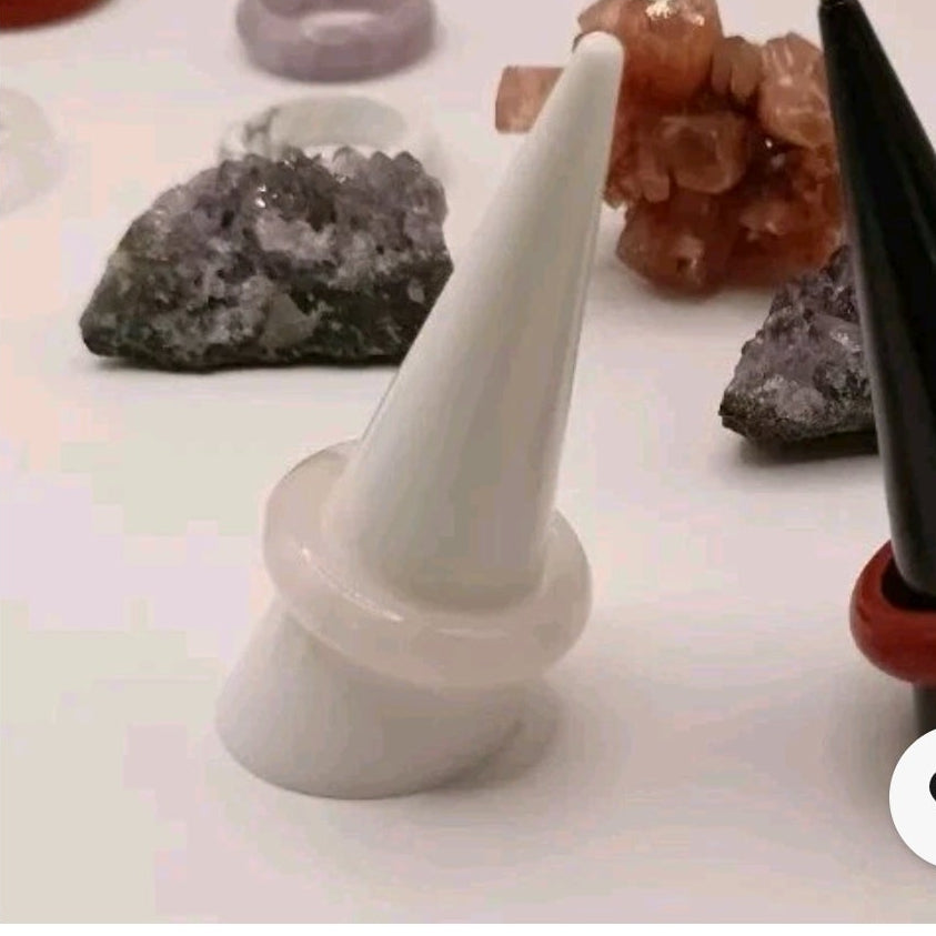 Bague Anneau En pierre naturelle Quartz Blanche Les Gemmes de l'Ursuya