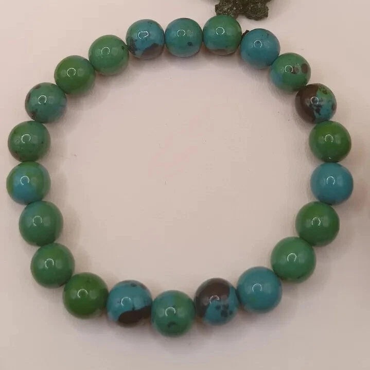 Bracelet en Pierre Naturelle chrysocolle perles 8mm My Store