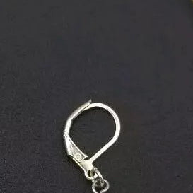 Boucles D'oreilles Fermoir À Levier Argent Pierre Naturelle Quartz blanc Cœur Les Gemmes de l'Ursuya