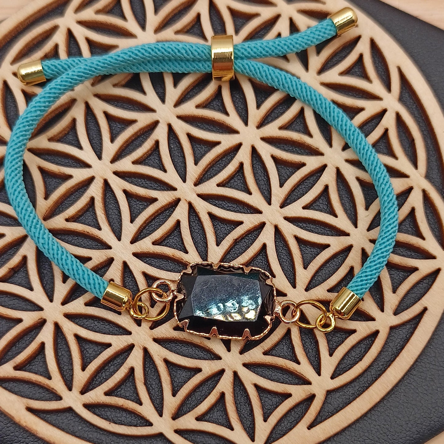 Bracelet ajustable Et Pierre Naturelle OBSIDIENNE