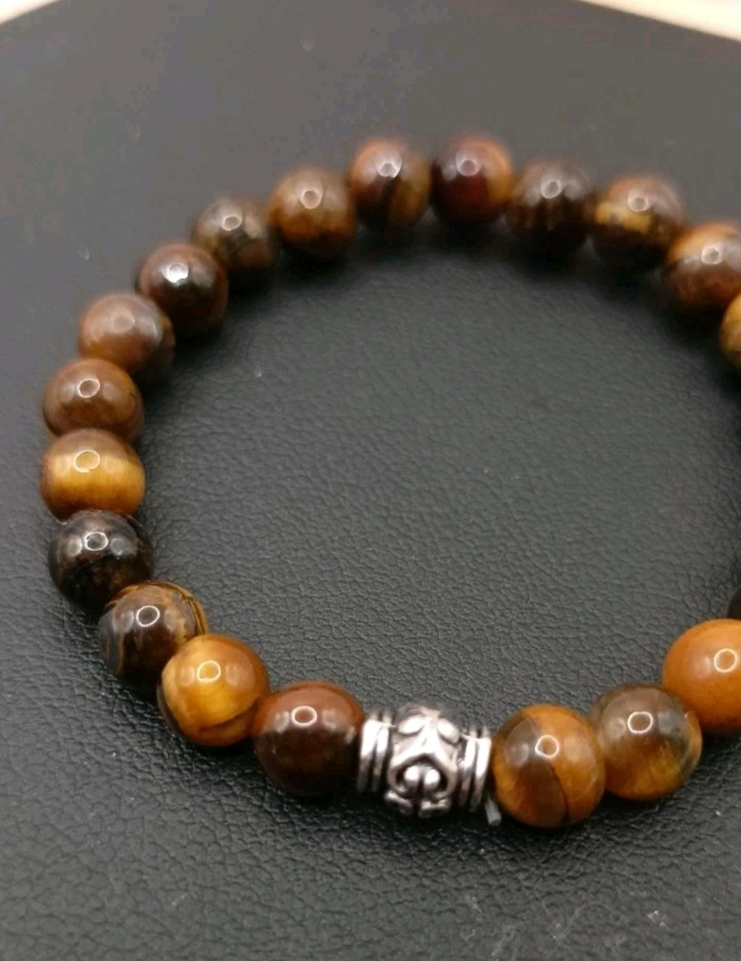 Bracelet Pierre Naturelle Oeil De Tigre et fantaisie _ enfant Les Gemmes de l'Ursuya