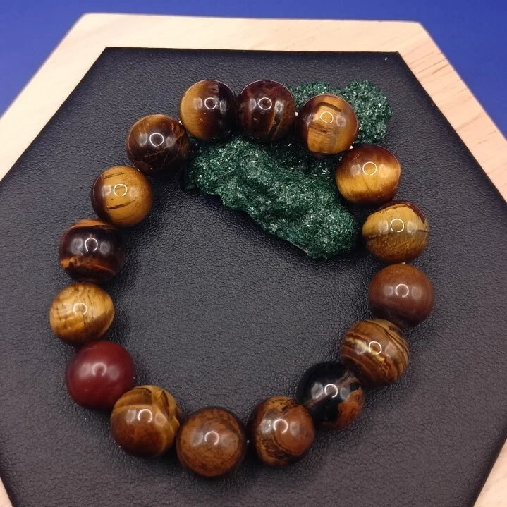 Bracelet En Pierre Naturelle Oeil de tigre 12mm My Store