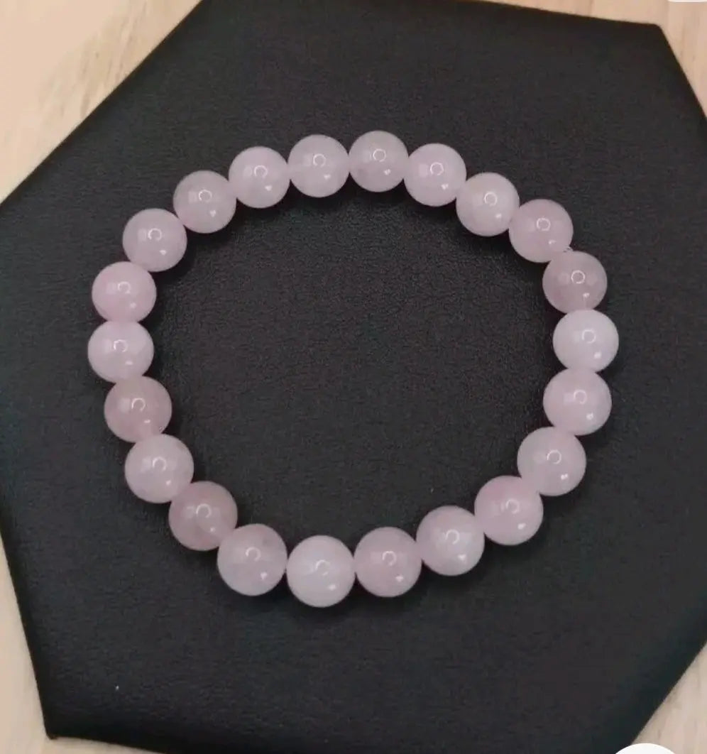 Bracelet En Pierre Naturelle Quartz Rose 8mm My Store