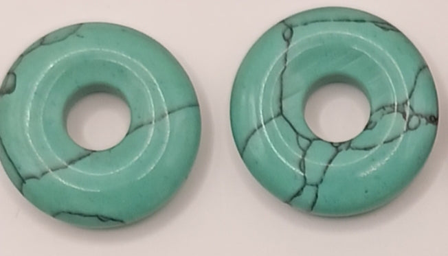Boucles d'oreilles créoles avec pierre naturelle grande taille _ interchangeable Les Gemmes de l'Ursuya