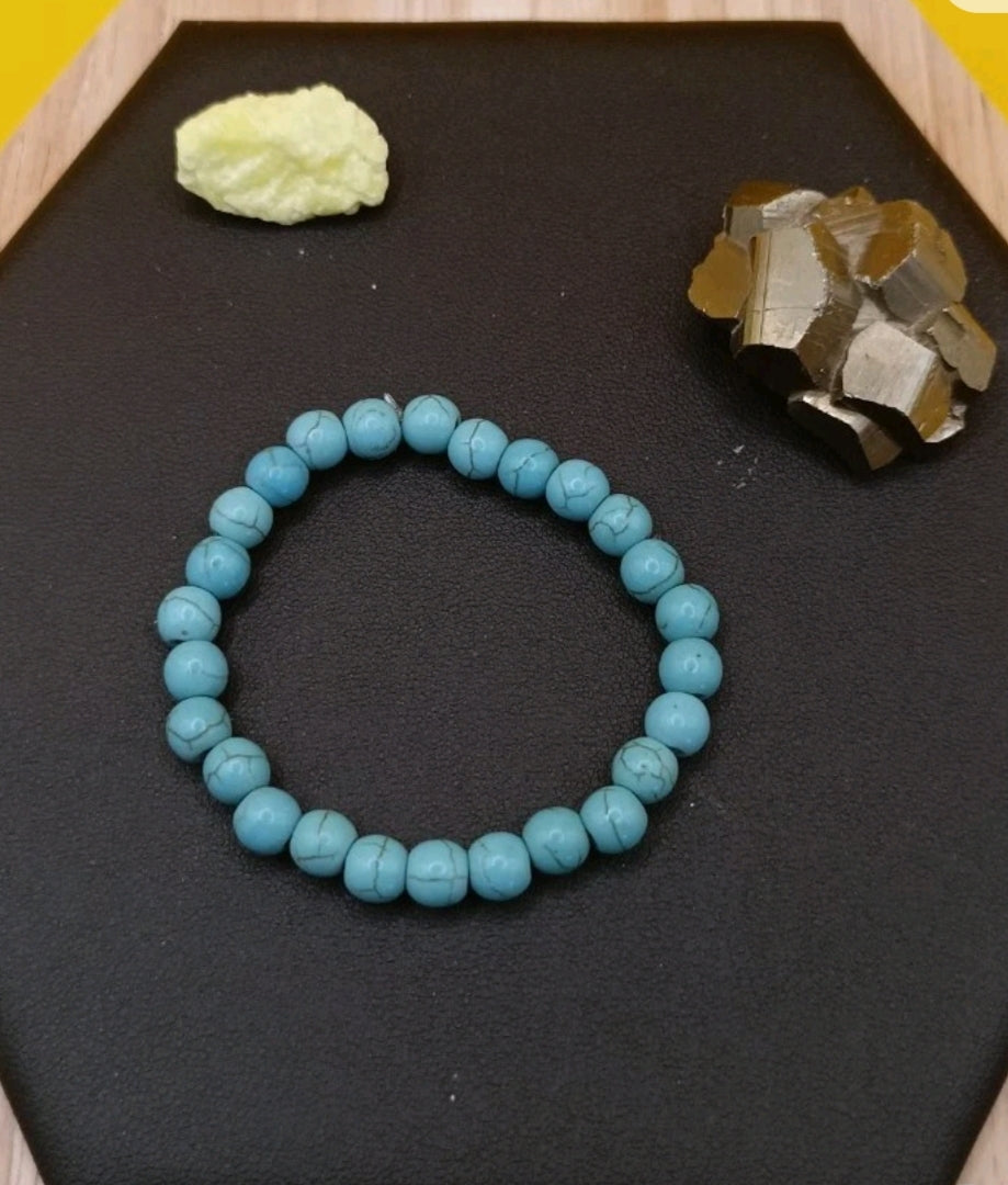 Bracelet Pierre Holwite turquoise, rouge, rose teinté My Store