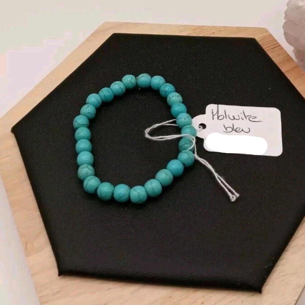 Bracelet Pierre Holwite turquoise, rouge, rose teinté My Store