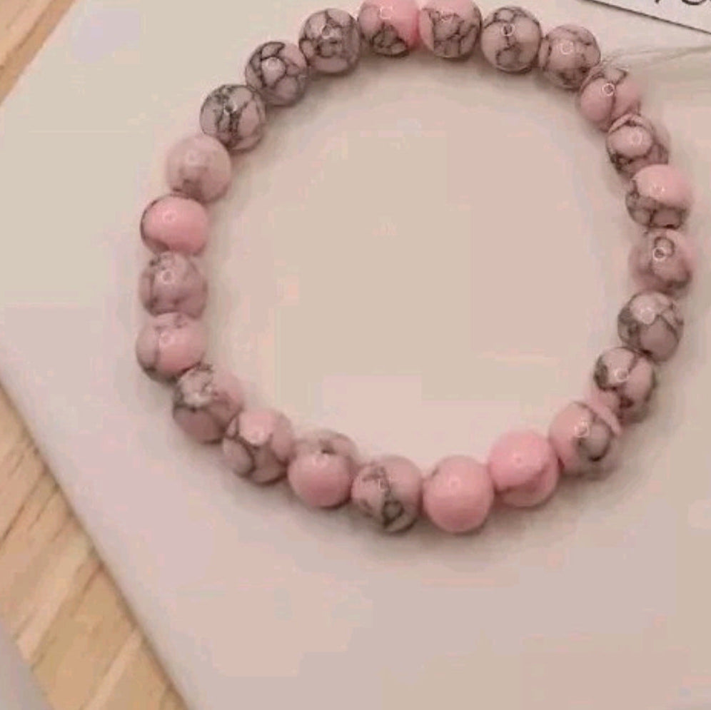 Bracelet Pierre Holwite turquoise, rouge, rose teinté My Store