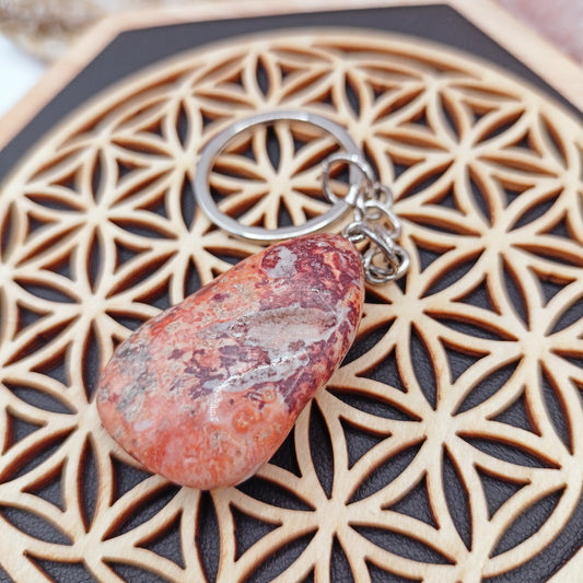 Porte Clés, Jaspe Pierre Polie