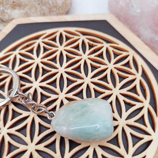 Porte Clés, Amazonite Pierre Polie