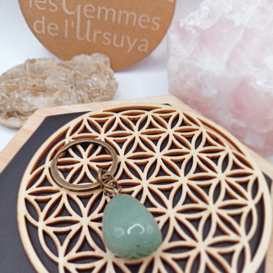 Porte Clés, Aventurine Pierre Polie