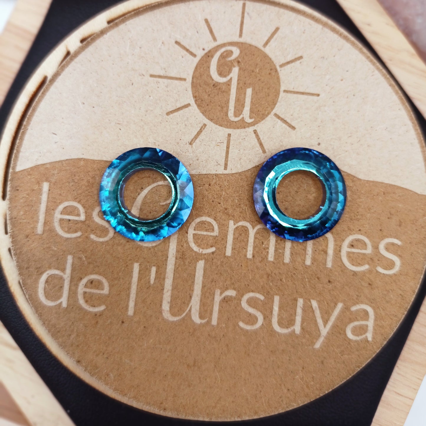 Boucles d'oreilles avec forme originale _ Interchangeables Les Gemmes de l'Ursuya