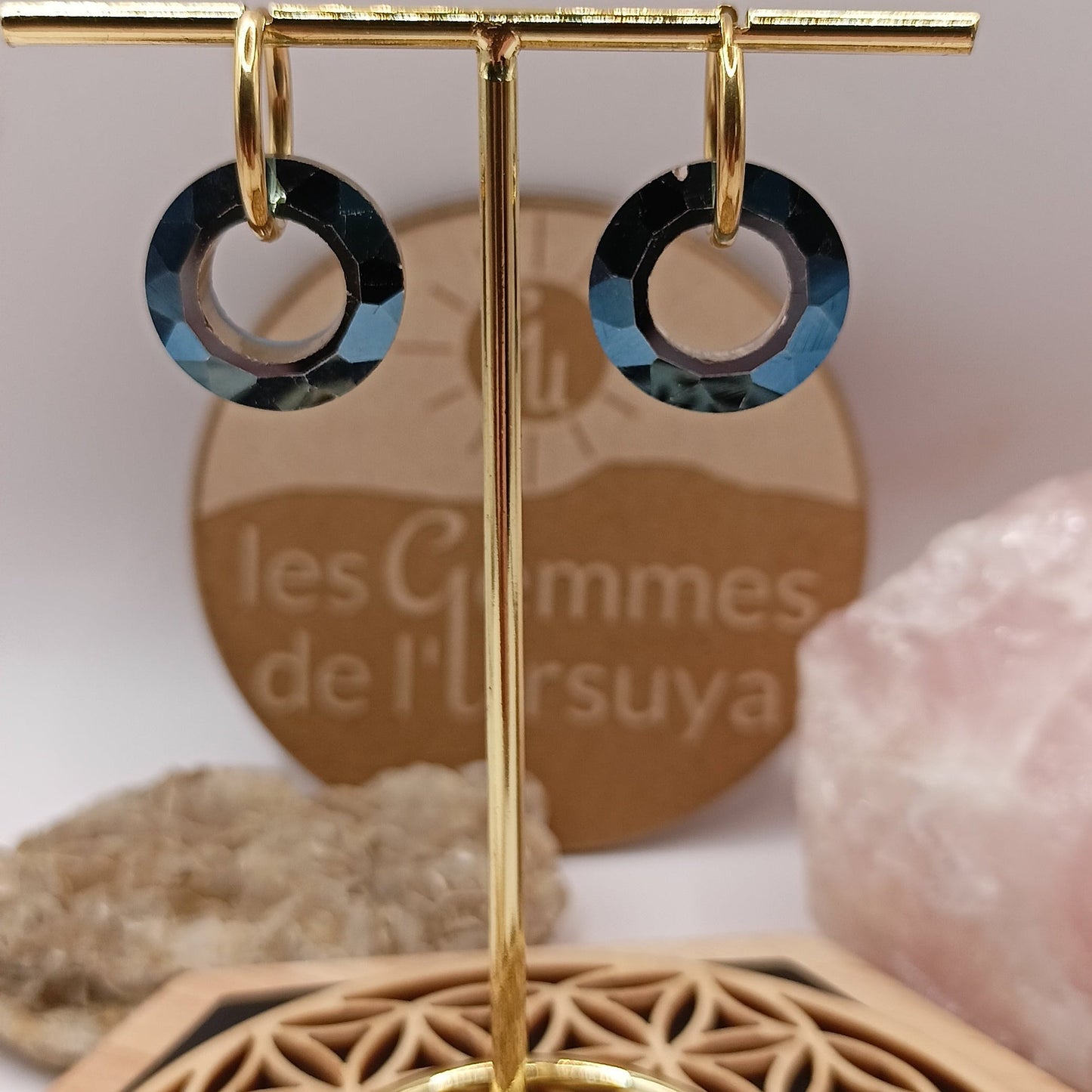Boucles d'oreilles avec forme originale _ Interchangeables Les Gemmes de l'Ursuya