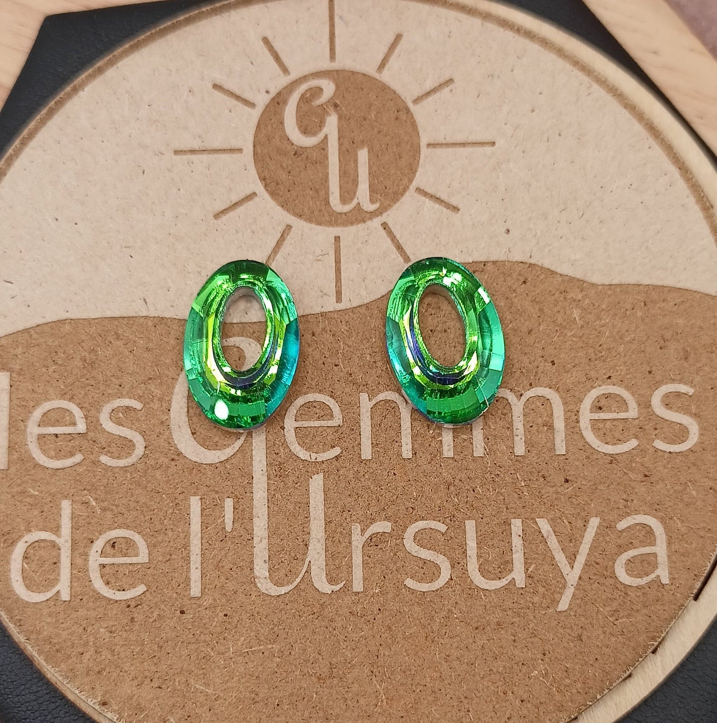 Boucles d'oreilles avec forme originale _ Interchangeables Les Gemmes de l'Ursuya