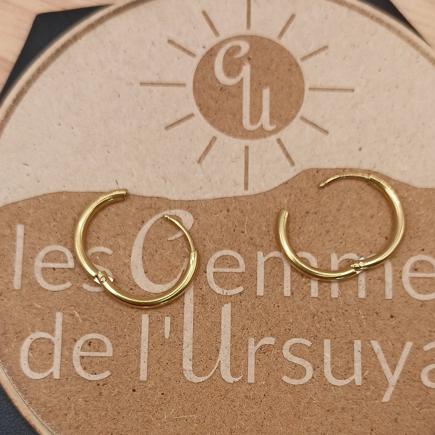 Boucles d'oreilles avec forme originale _ Interchangeables Les Gemmes de l'Ursuya