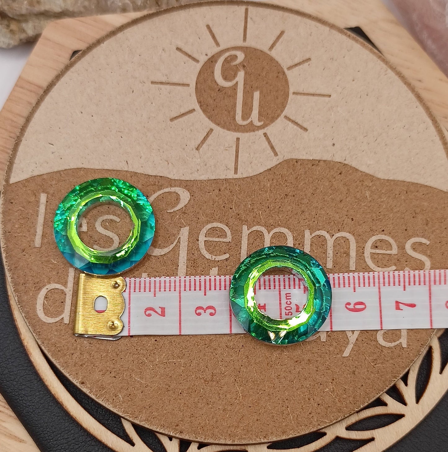 Boucles d'oreilles avec forme originale _ Interchangeables Les Gemmes de l'Ursuya