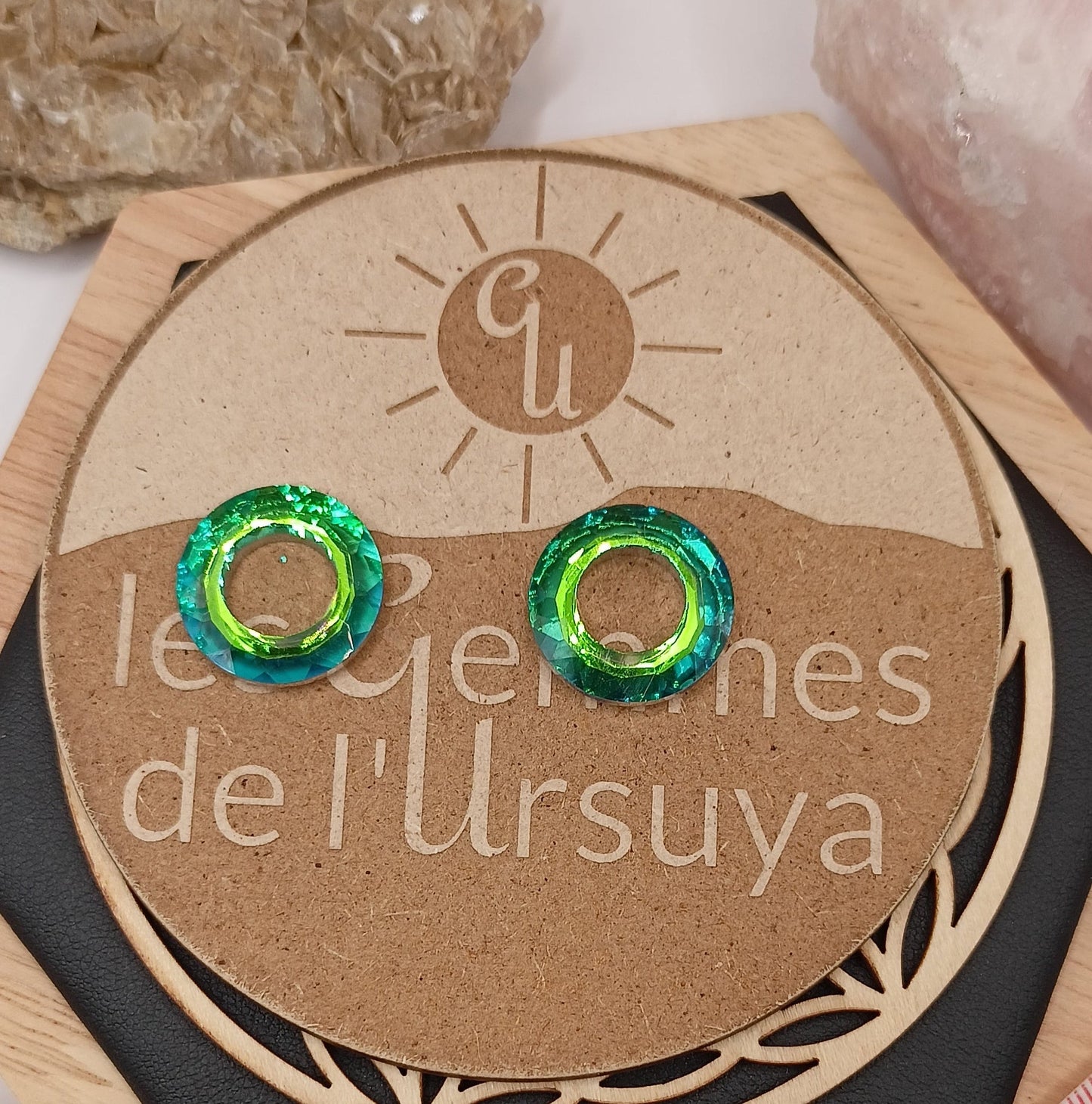 Boucles d'oreilles avec forme originale _ Interchangeables Les Gemmes de l'Ursuya