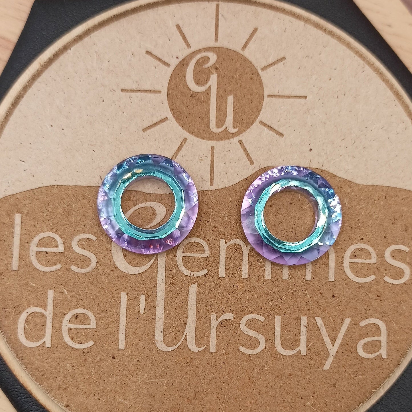 Boucles d'oreilles avec forme originale _ Interchangeables Les Gemmes de l'Ursuya