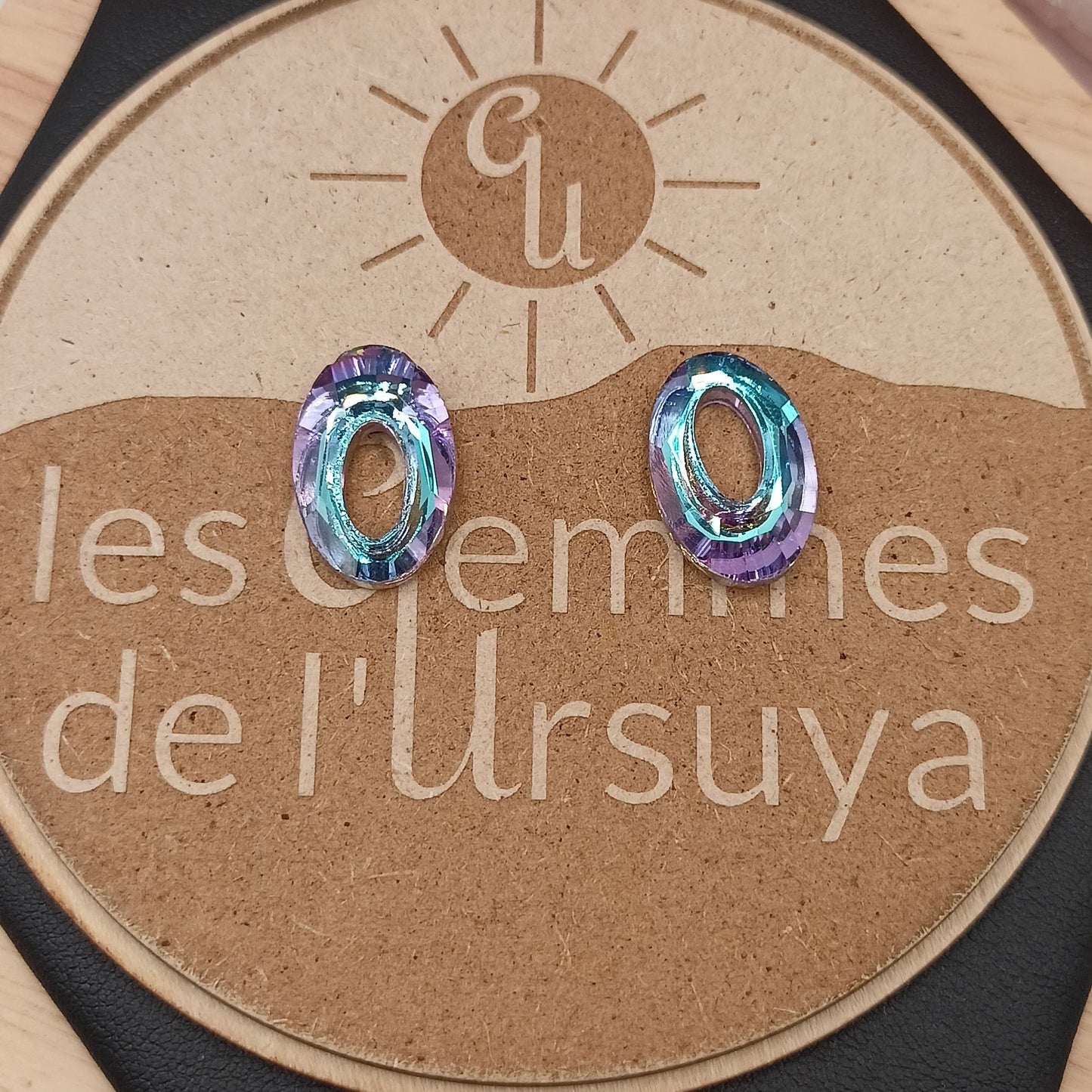 Boucles d'oreilles avec forme originale _ Interchangeables Les Gemmes de l'Ursuya