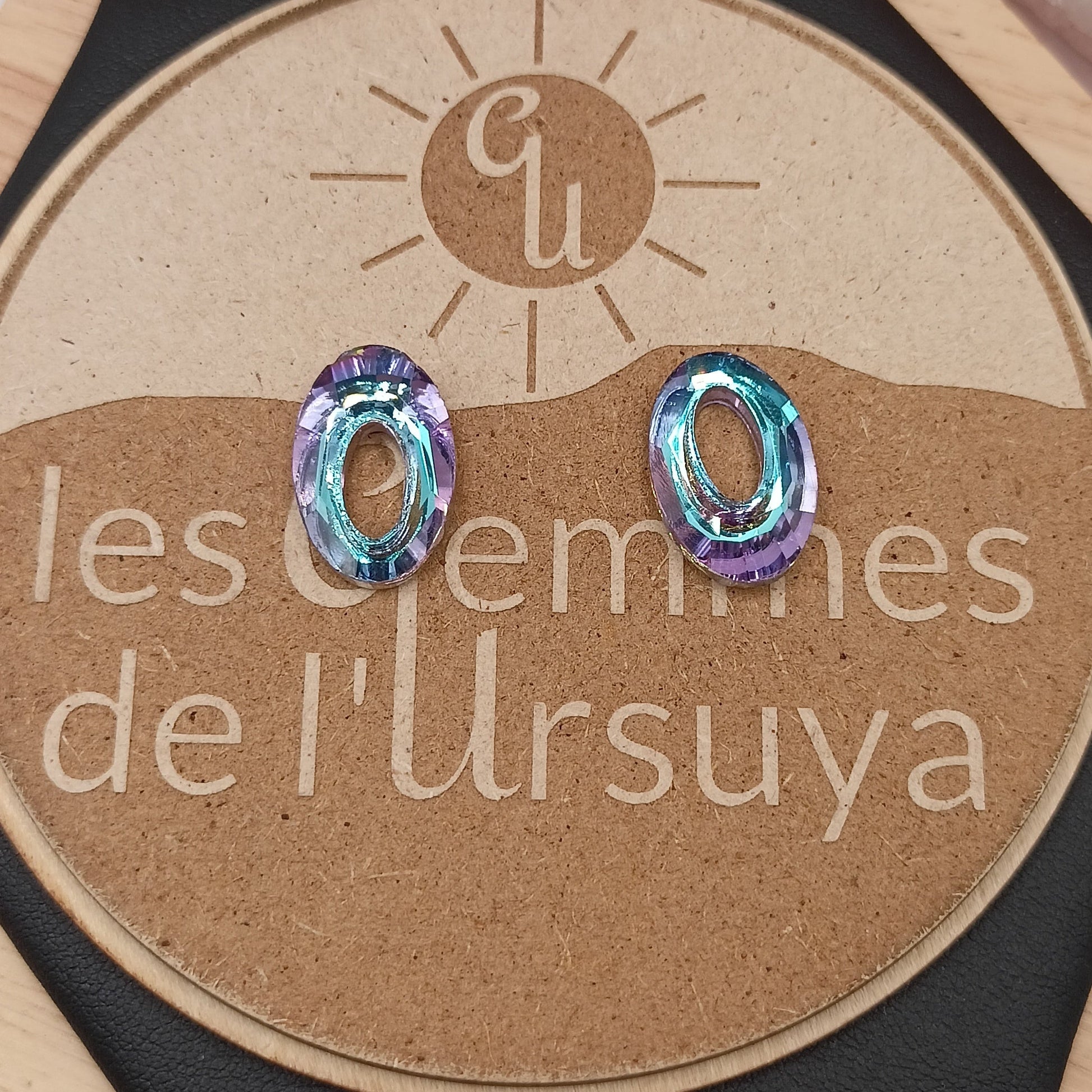 Boucles d'oreilles avec forme originale _ Interchangeables Les Gemmes de l'Ursuya