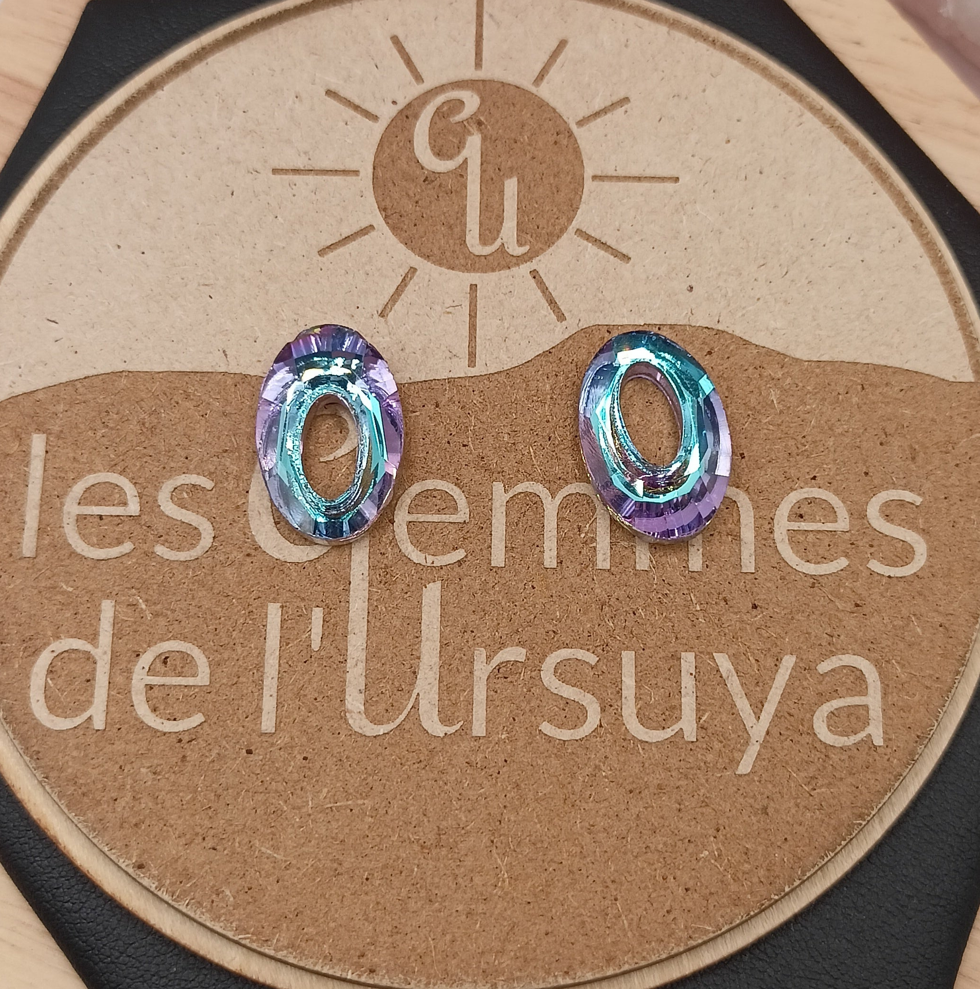 Boucles d'oreilles avec forme originale _ Interchangeables Les Gemmes de l'Ursuya