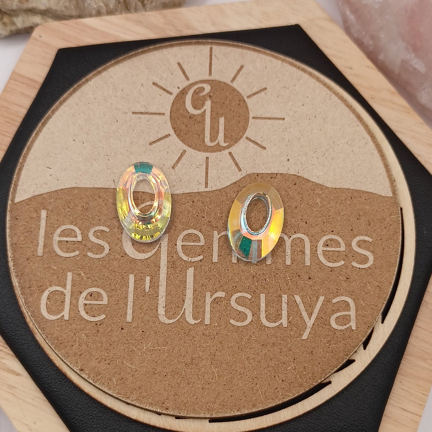 Boucles d'oreilles avec forme originale _ Interchangeables Les Gemmes de l'Ursuya