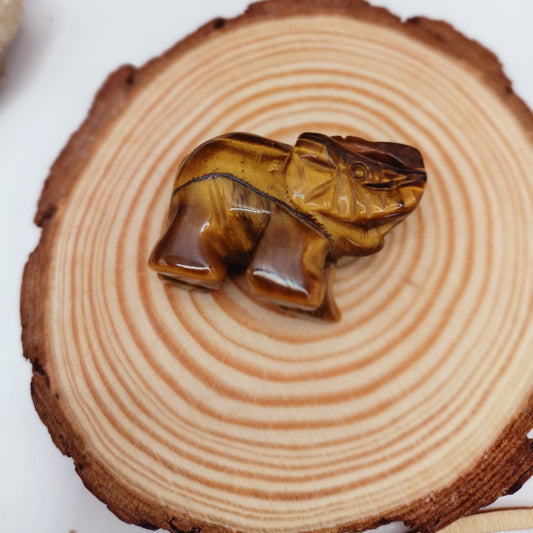 Statue, Oeil De Tigre Pierre Polie Les Gemmes de l'Ursuya