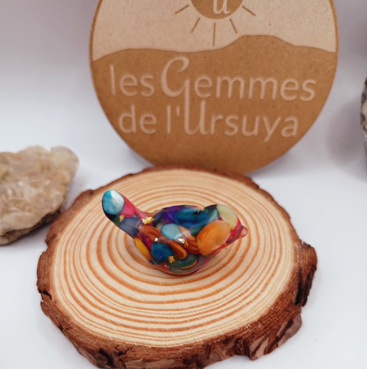 Statue en résine et pierre naturelle Les Gemmes de l'Ursuya