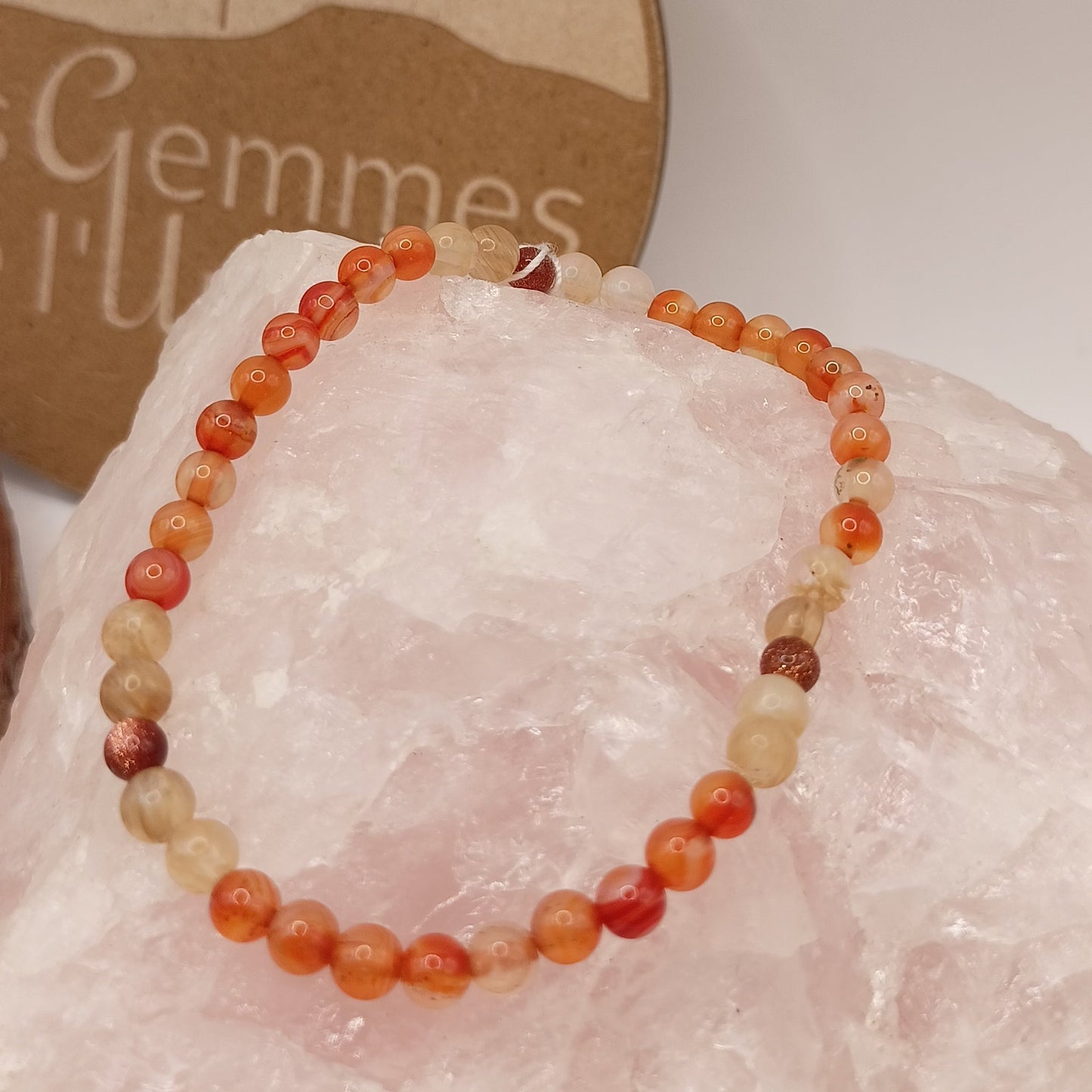 Bracelet Pierres Naturelles Cornaline & Citrine