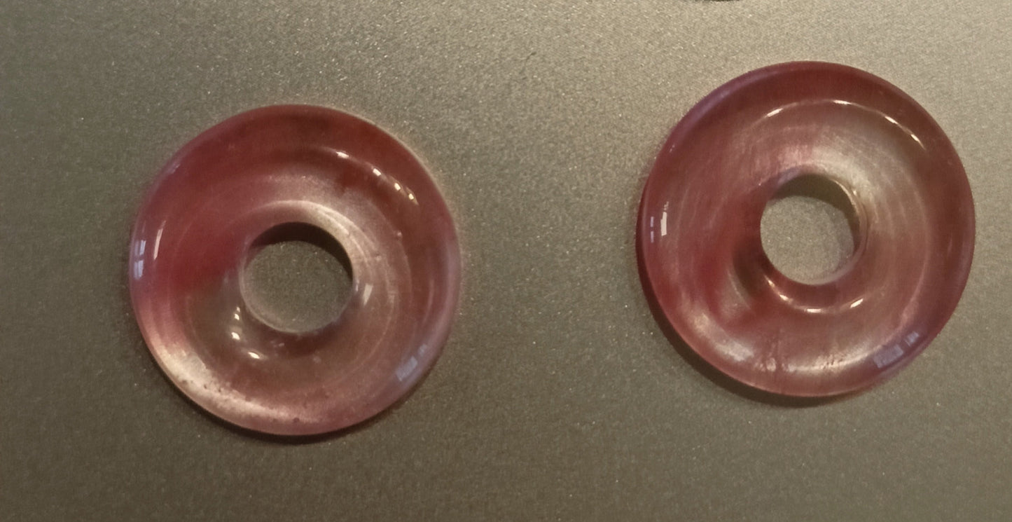 Boucles d'oreilles créoles avec pierre naturelle grande taille _ interchangeable Les Gemmes de l'Ursuya