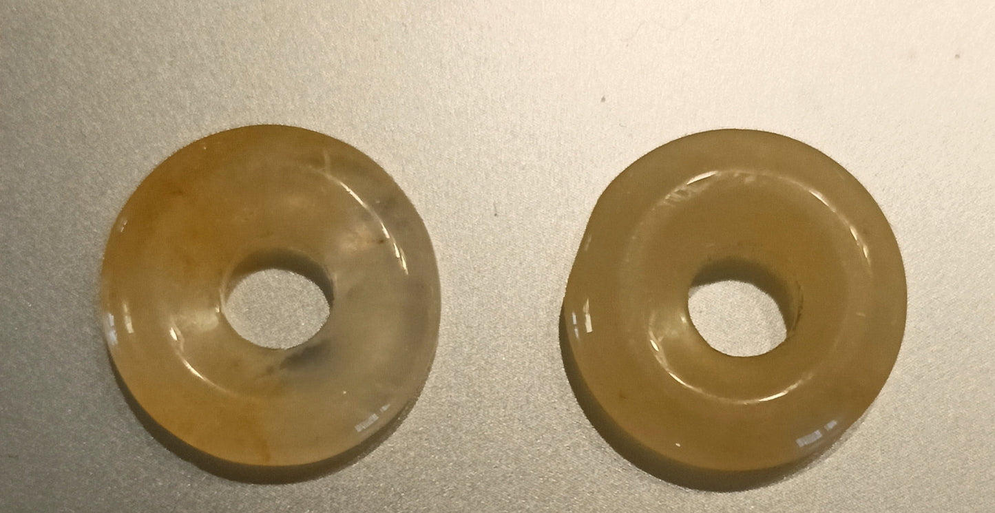 Boucles d'oreilles créoles avec pierre naturelle grande taille _ interchangeable Les Gemmes de l'Ursuya