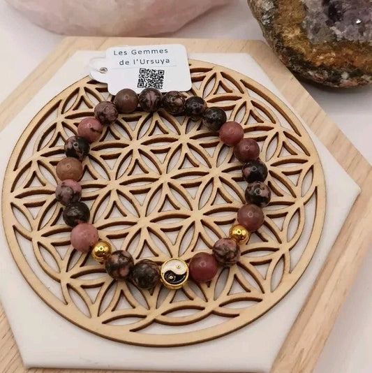 Bracelet En Rhodonite Pierre naturelle 8mm