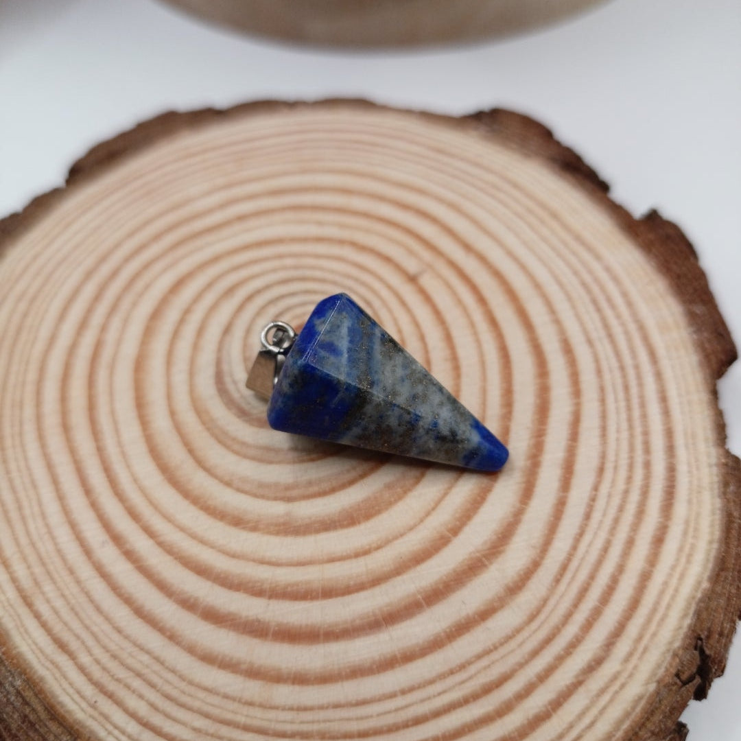 Collier cordon avec pendentif en Pierre Naturelle Lapis-lazuli Les Gemmes de l'Ursuya