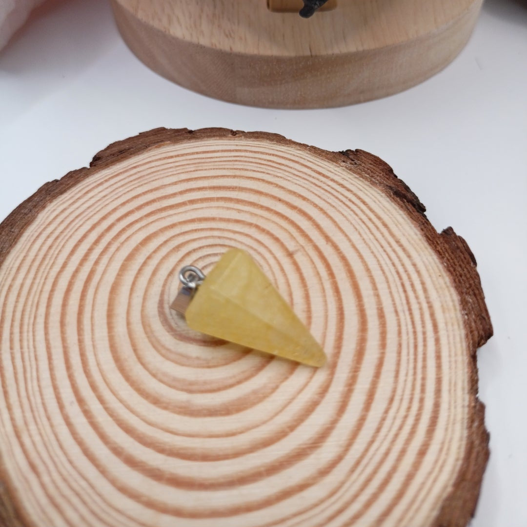 Collier pendentif Pierre naturelle Citrine Les Gemmes de l'Ursuya