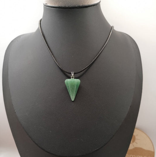 Pendentif Pierre Naturelle Aventurine Verte ou Orange Les Gemmes de l'Ursuya