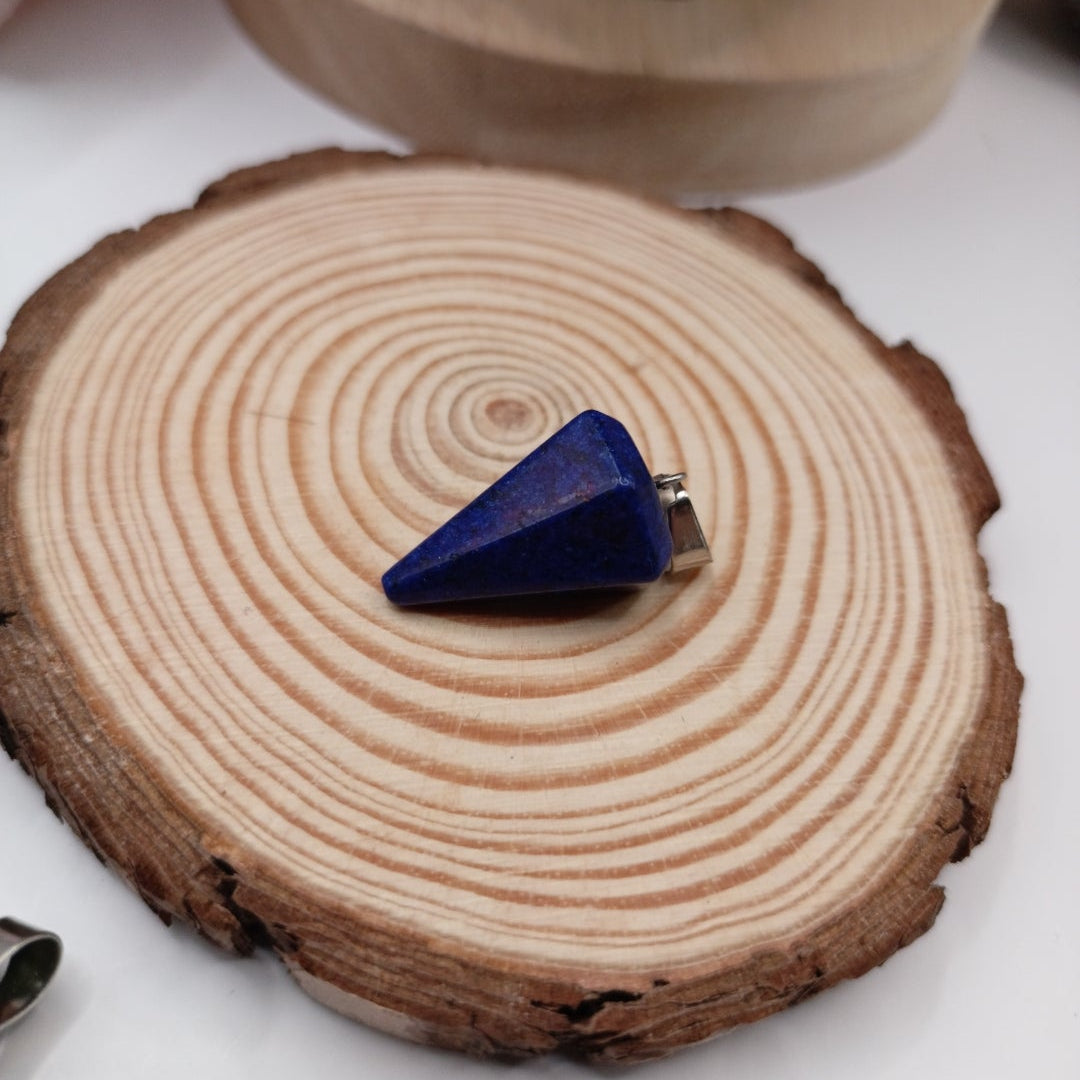 Collier cordon avec pendentif en Pierre Naturelle Lapis-lazuli Les Gemmes de l'Ursuya