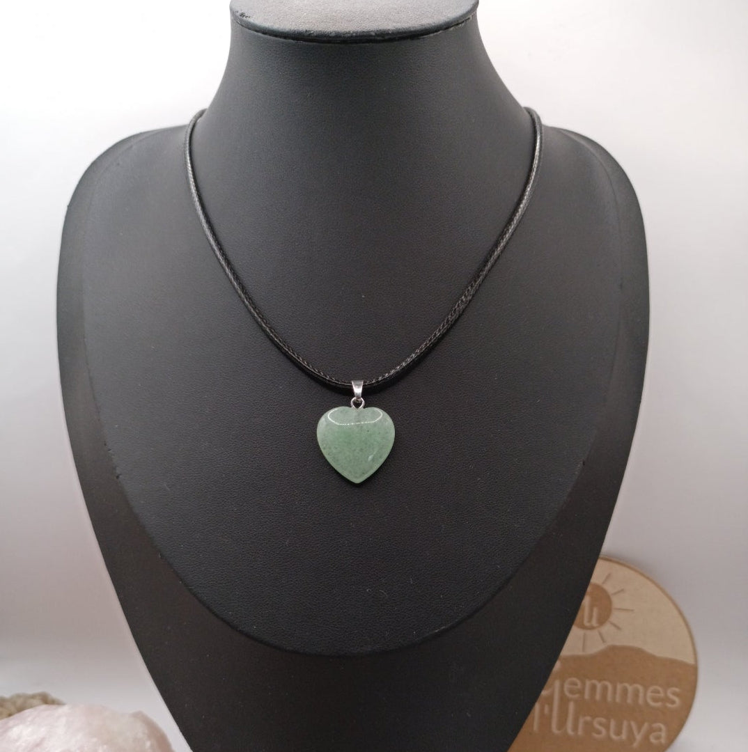 Pendentif Pierre Naturelle Aventurine Verte ou Orange Les Gemmes de l'Ursuya