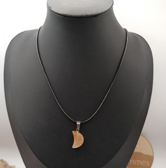 Pendentif Pierre Naturelle Aventurine Verte ou Orange Les Gemmes de l'Ursuya