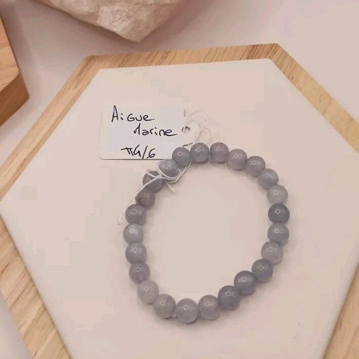 Bracelet En Aigue-Marine Pierre Naturelle perles 6mm _ enfant My Store