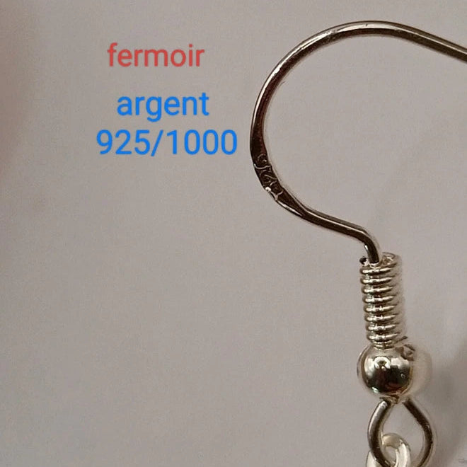 Boucles D'oreilles Pierre Naturelle Améthyste Violette Diamant Les Gemmes de l'Ursuya
