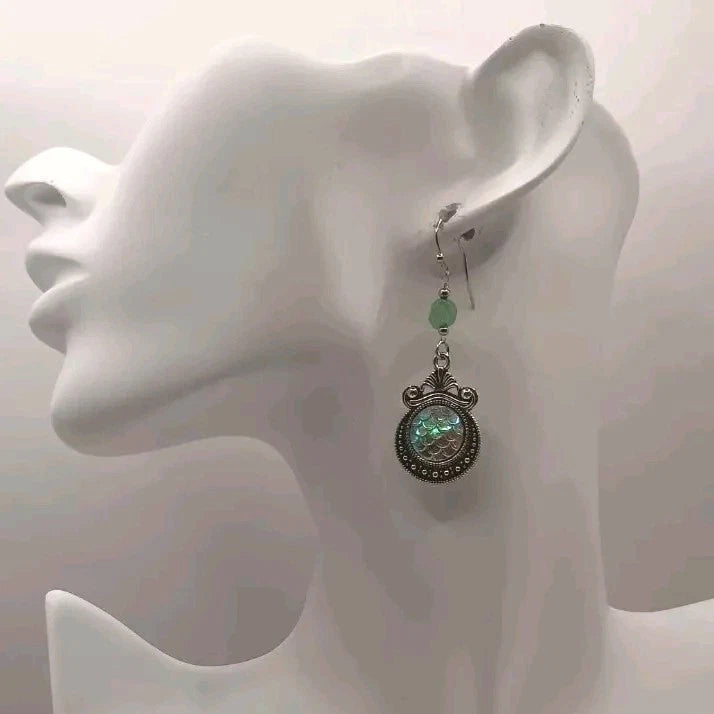 Boucles D'oreilles Pierre Naturelle Aventurine Verte  – pierres naturelles + choix acier inoxydable ou argent Les Gemmes de l'Ursuya