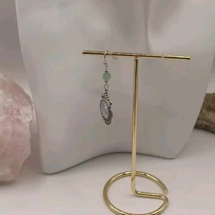 Boucles D'oreilles Pierre Naturelle Aventurine Verte  – pierres naturelles + choix acier inoxydable ou argent Les Gemmes de l'Ursuya