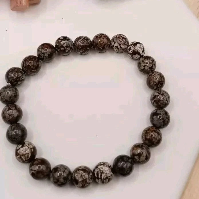 Bracelet En Pierre Naturelle Jaspe Café Perle  8mm My Store