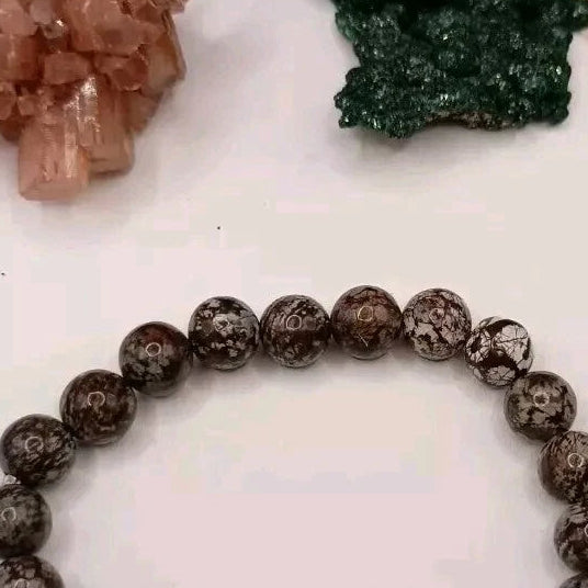 Bracelet En Pierre Naturelle Jaspe Café Perle  8mm My Store