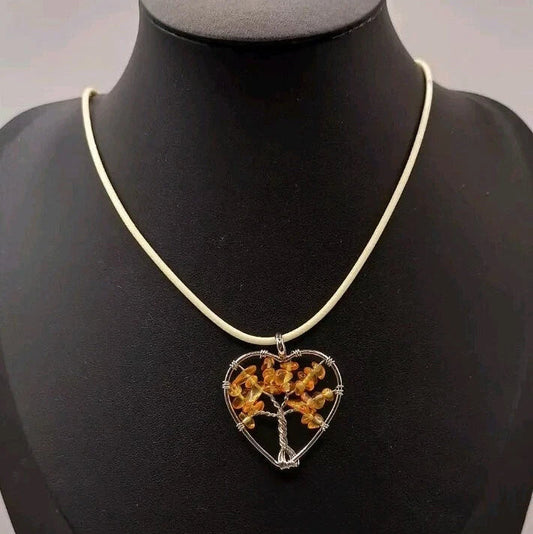 Collier pendentif Pierre naturelle Citrine Les Gemmes de l'Ursuya
