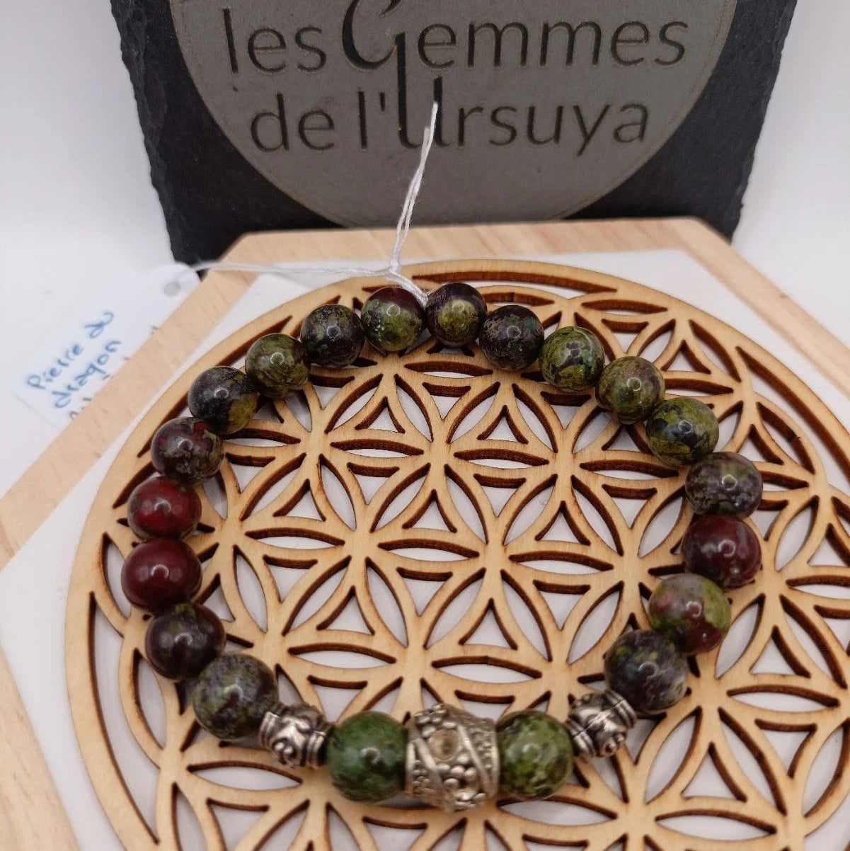 Bracelet Pierres Naturelles du Dragon Jaspe Accessoire Argenté