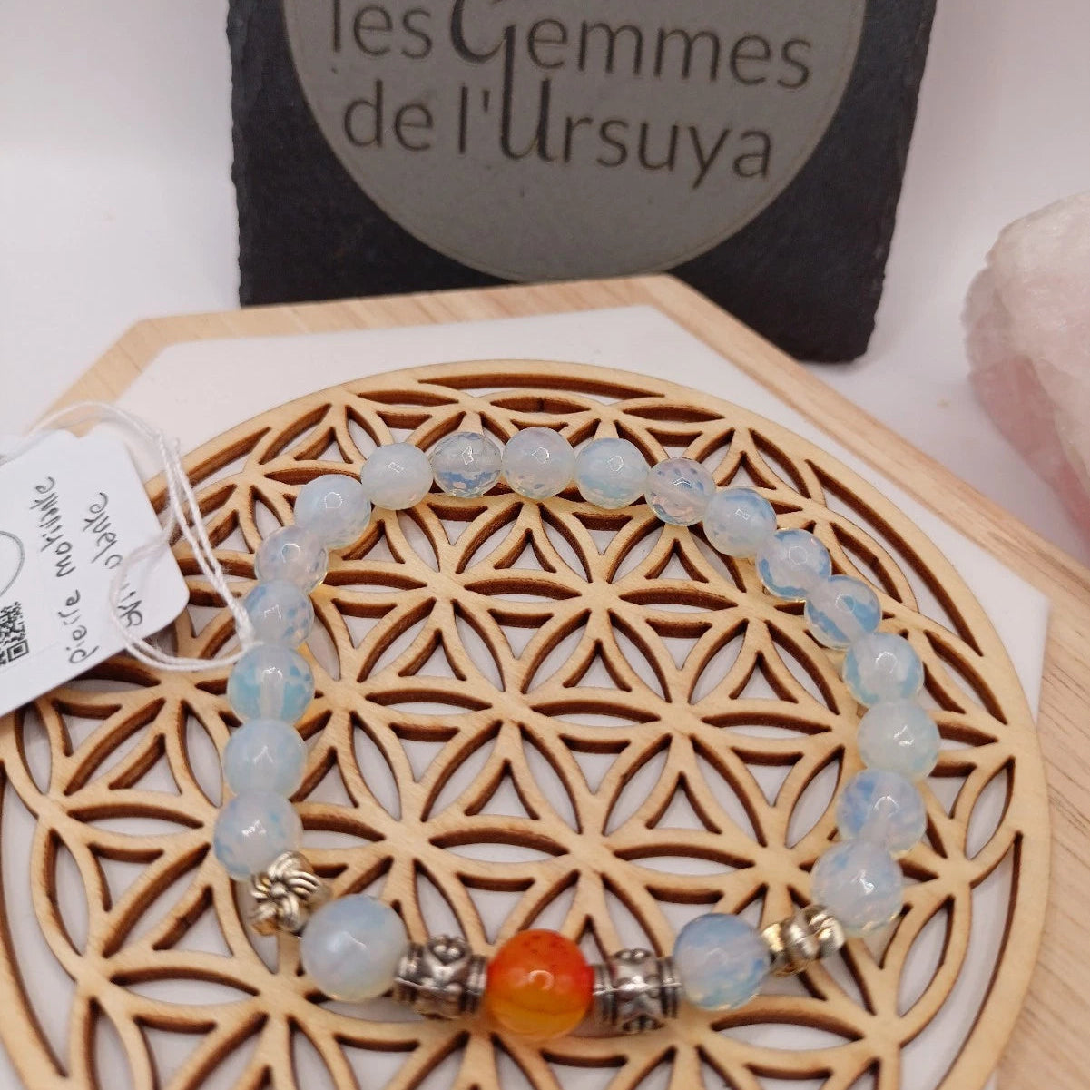 Bracelet Pierre Naturelle Cornaline Et Accessoires Perles A Facettes Les Gemmes de l'Ursuya