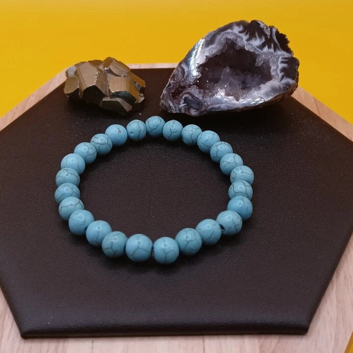 Bracelet Pierre Holwite turquoise, rouge, rose teinté My Store